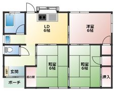 坂本貸家3号の間取り画像