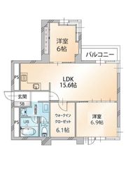 常盤松ロイアルハイツの間取り画像