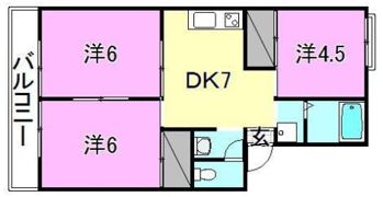 プレジールBEPPUの間取り画像