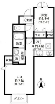 クレール国立の間取り画像
