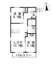 プランドールⅡの間取り画像