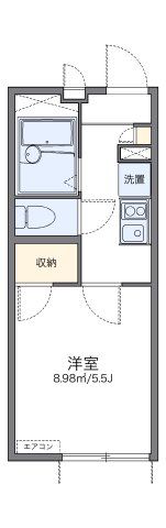 レオパレスめぐみ壱番館の間取り画像