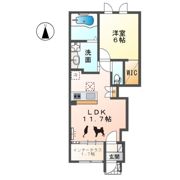 仮）北名古屋市鹿田新築アパートの間取り画像