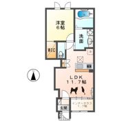 仮）北名古屋市鹿田新築アパートの間取り画像