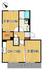 ハート学研台B棟の間取り画像