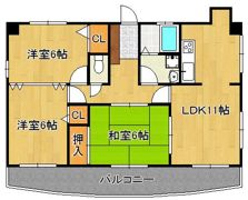 パレス西小倉 501号の間取り画像