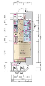 プレサンス扇町駅前の間取り画像