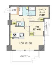 レーベン広島中広通りの間取り画像
