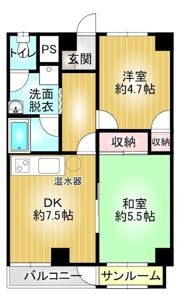 ビルトマンション西宮の間取り画像