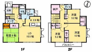 U邸―戸建貸家の間取り画像