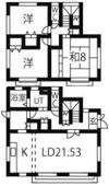 植田東3丁目貸家の間取り画像