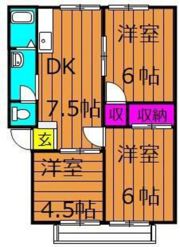 荒木ハイツの間取り画像