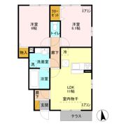 ブライトガーデン Bの間取り画像