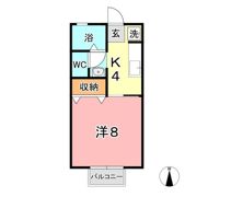 セゾン和気 Bの間取り画像