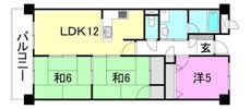 ラブリハイツ松山の間取り画像