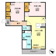ラヴィーヌみどりのの間取り画像
