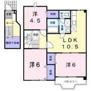 クレストール来山Aの間取り画像