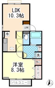 ステイトメント安宅 B棟の間取り画像