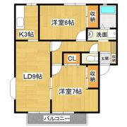 サンビレッジ椚C棟の間取り画像
