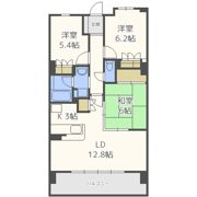 エル・セレーノ上本町レジデンスの間取り画像