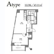 静岡泉町エンブルコート 4階1LDKの間取り画像