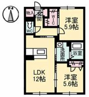 リバージュ中広の間取り画像