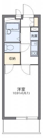 レオパレスヴィラ曽根Cの間取り画像