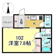 （仮称）山科区小野蚊ケ瀬町 新築アパートの間取り画像
