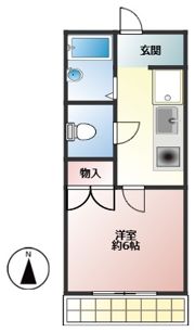 小杉フラワーハイツの間取り画像