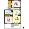 リーブルⅡ A棟の間取り画像