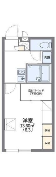 レオパレスひまわり松前の間取り画像