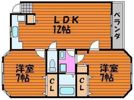 ルグラン関B棟の間取り画像