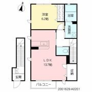 ハナエール C棟 Cの間取り画像