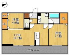 (仮称)D-ROOM中原東の間取り画像
