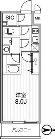 LUNIQ新御徒町Ⅰの間取り画像