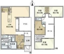横根町石丸戸建の間取り画像