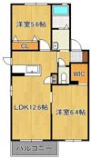 ヴィサージュ本城 B棟の間取り画像
