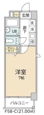 クオーレプロバンス南行徳Ⅱ(F-058)の間取り画像