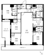 ザ・ケンジントン・レジデンスときわ台の間取り画像