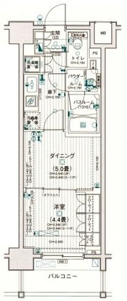 日神デュオステージ板橋駅前の間取り画像
