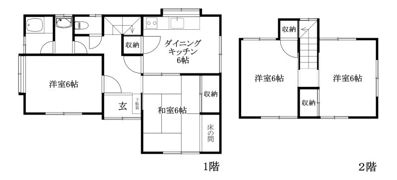 溝辺借家2の間取り画像