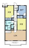 長屋マンションの間取り画像
