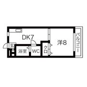 千里山西コーポ第1ビルの間取り画像