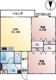 Pure Hearts（ピュア・ハーツ）の間取り画像