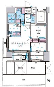 ジェノヴィア浅草Ⅱスカイガーデンの間取り画像
