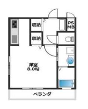 篠原伯母野山三丁目アパートの間取り画像