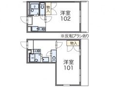 レオパレス城南田村の間取り画像