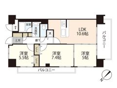 クレール牛田本町の間取り画像