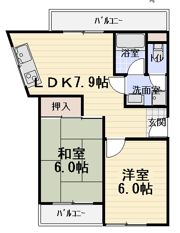 奈良本マンションの間取り画像