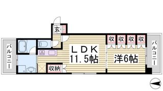 リーガル神戸三宮山手の間取り画像